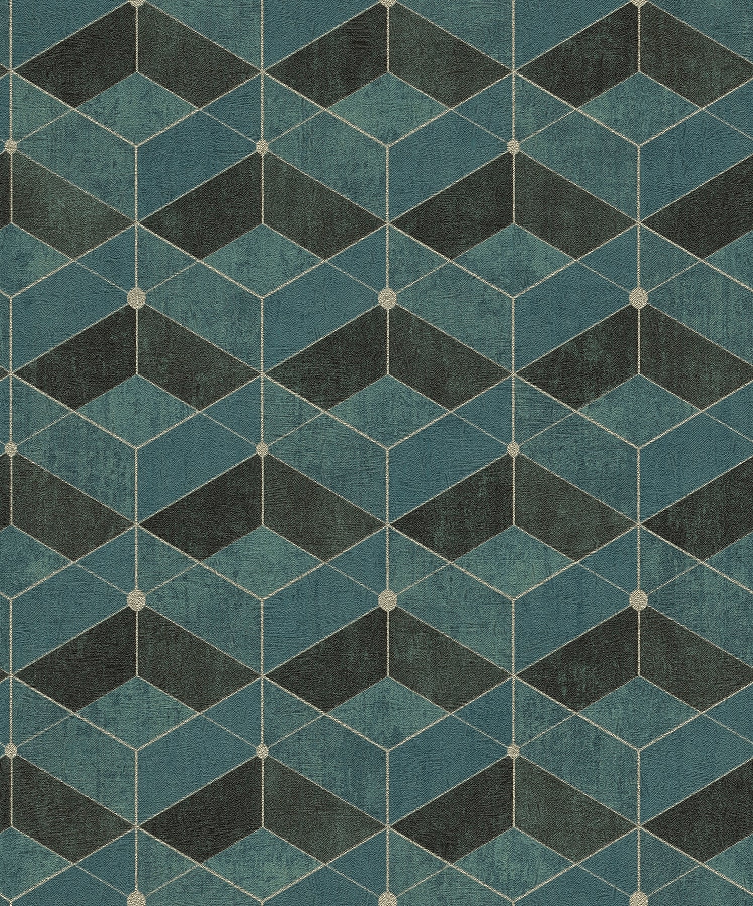 Advantage 4082-382023 Muir Teal Geo Wallpaper