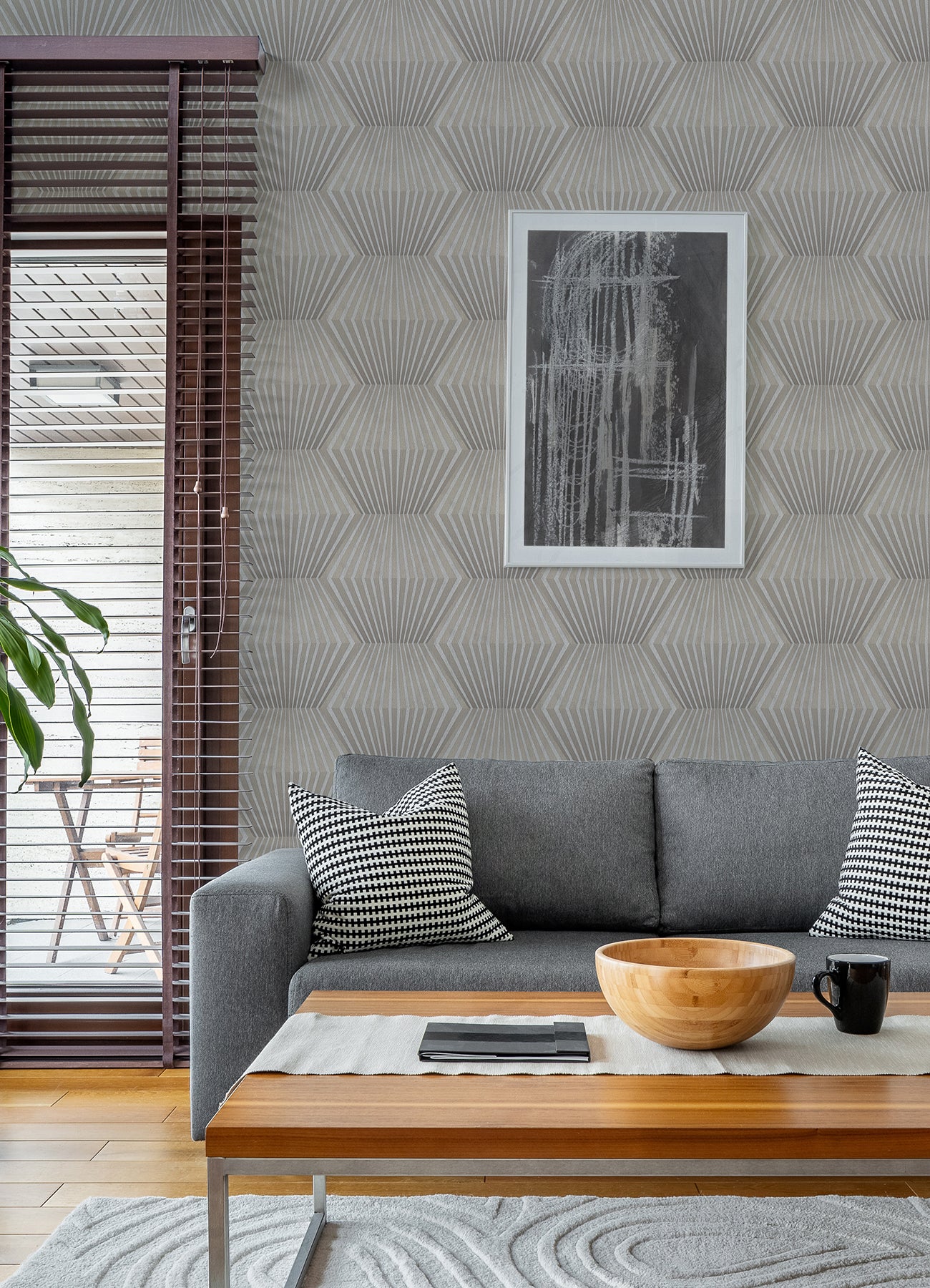 Advantage 4082-382043 Lehnmann Taupe Geo Wallpaper