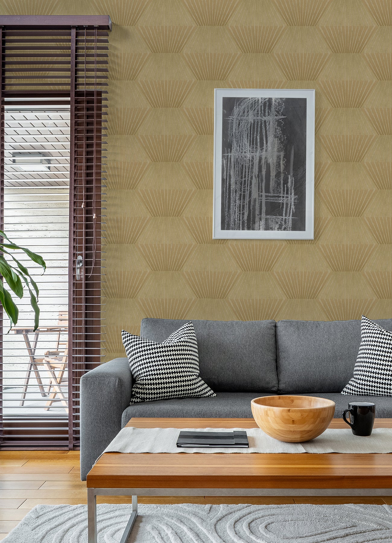 Advantage 4082-382044 Lehnmann Gold Geo Wallpaper