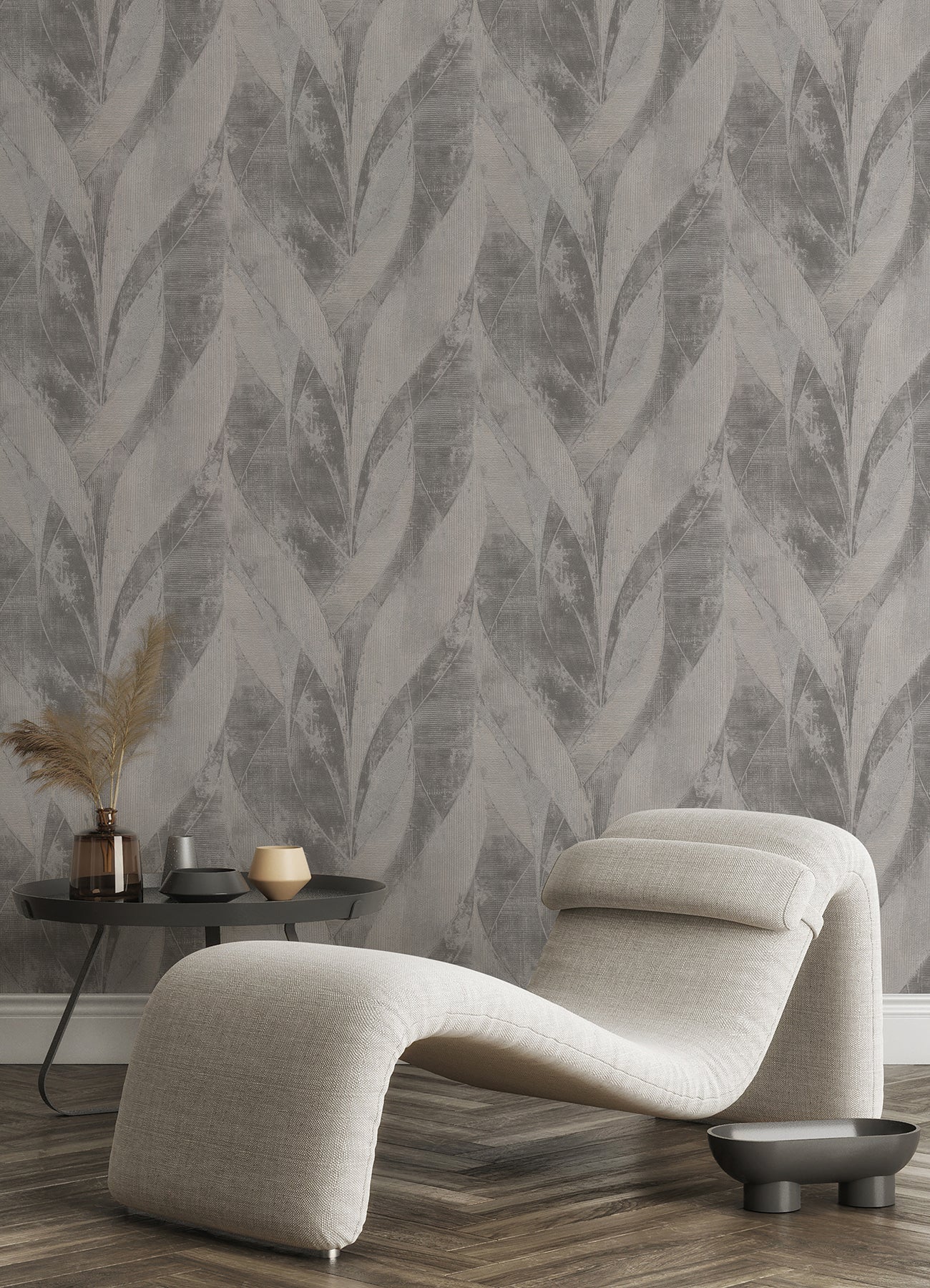 Advantage 4096-520040 Blake Sterling Leaf Wallpaper