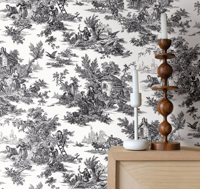 York AT4228 Champagne Toile Wallpaper