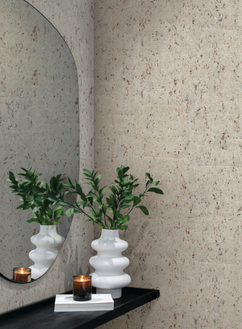 York Wallcoverings CZ2482 Cork Pearl Wallpaper