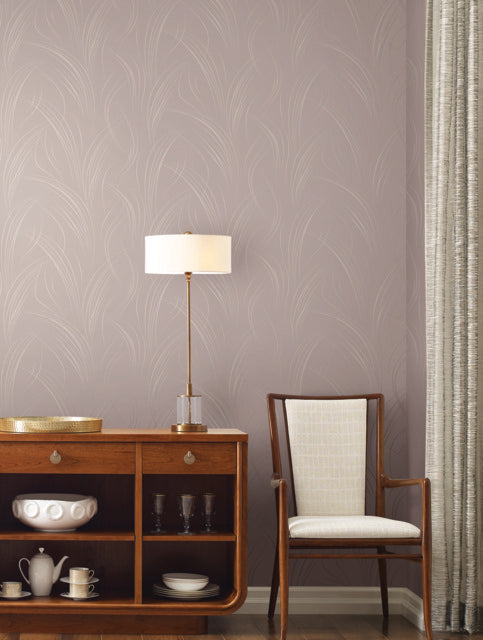 York Wallcoverings EV3935 Graceful Wisp Lavender Wallpaper