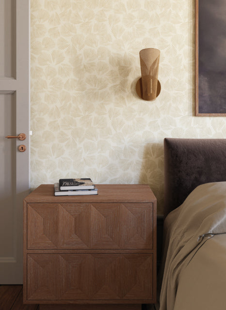 York Wallcoverings LM5353 Elora Leaf Gold Wallpaper