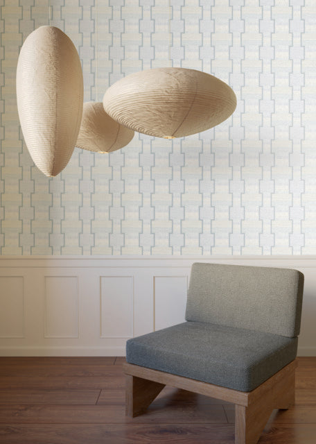 York Wallcoverings LM5374 La Broderie Blue Wallpaper