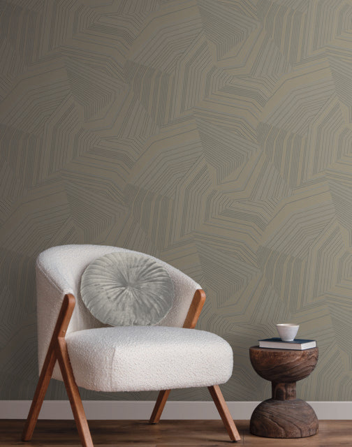 York Wallcoverings OI0613 Dotted Maze Glint Wallpaper