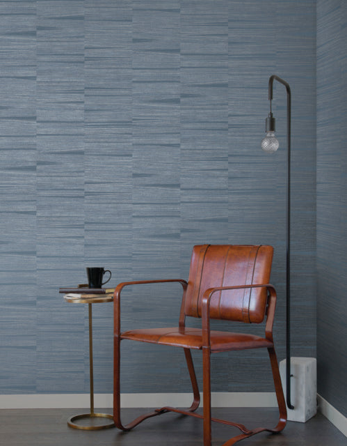 York Wallcoverings OI0663 Line Stripe Indigo Wallpaper