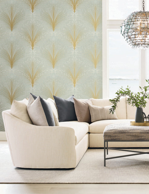 York Wallcoverings OI0682 Papyrus Plume Sage Wallpaper