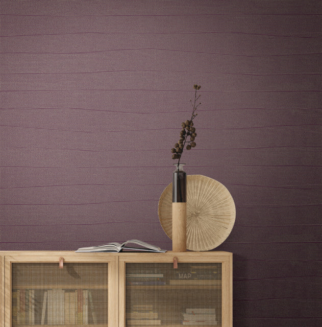 York Wallcoverings  OI0691 Natural Grid wine Wallpaper