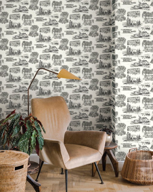 York RT7861 Modern Vista Toile Wallpaper