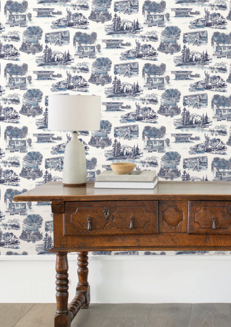 York RT7862 Modern Vista Toile Wallpaper