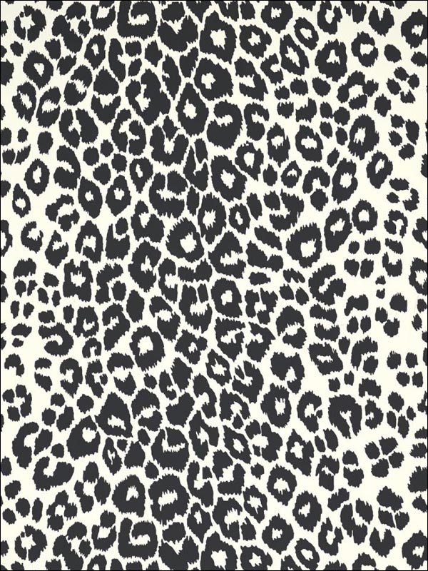 Schumacher 5007012 Iconic Leopard Graphite Wallpaper