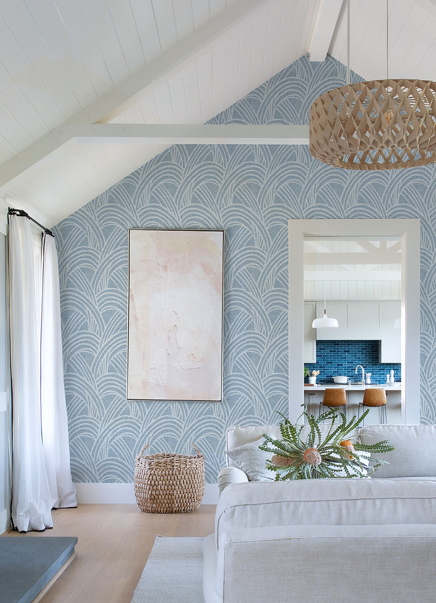 A-Street Prints 2975-26217 Farrah Blue Geometric Wallpaper