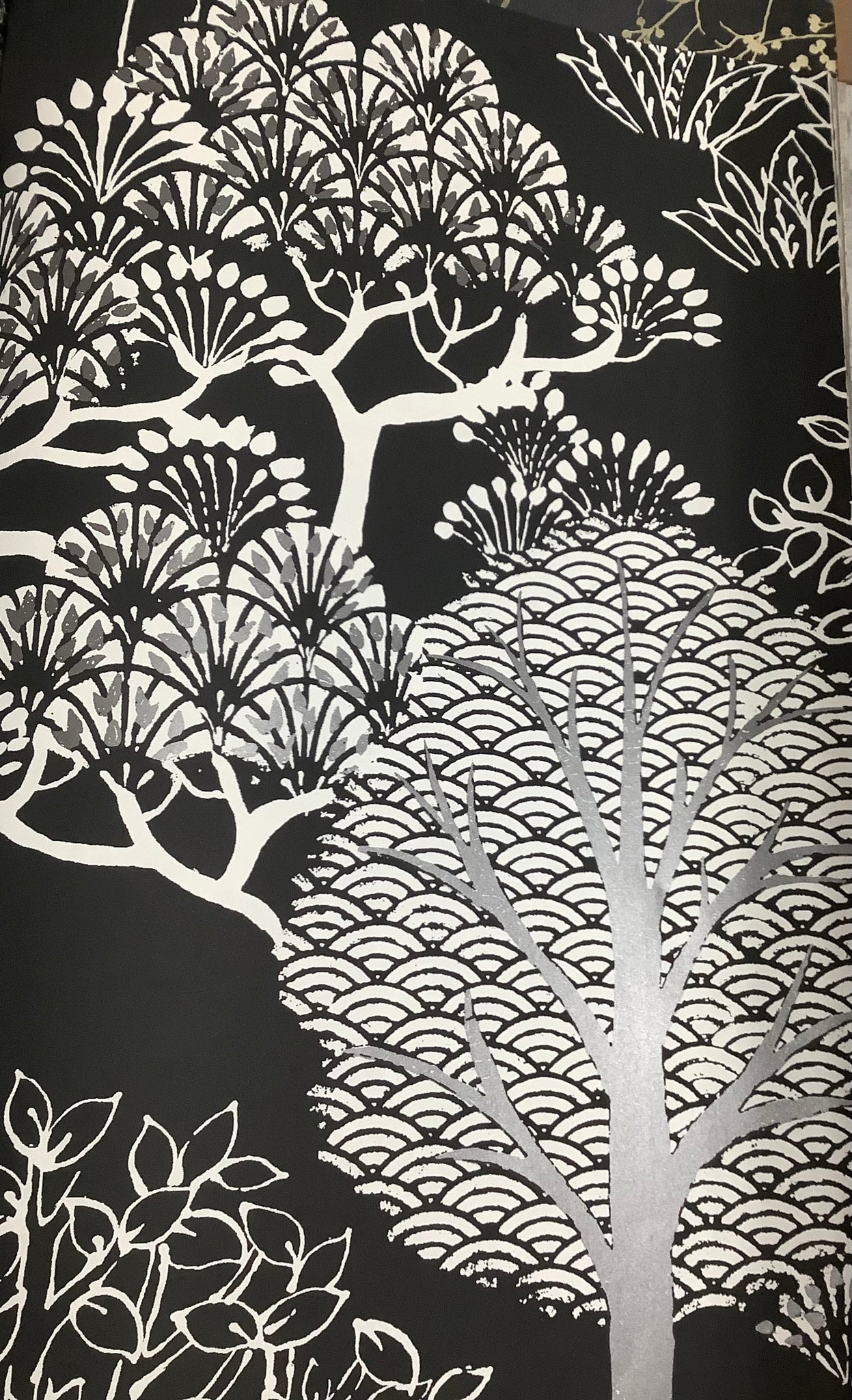 York Wallcoverings BW3852 Kimono Trees Wallpaper
