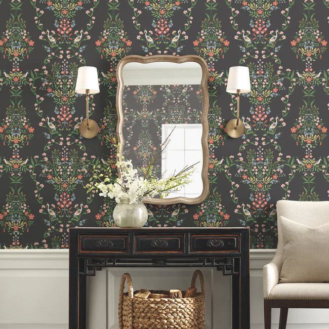 Rifle Paper CO. RP7329 Luxembourg  Black Wallpaper